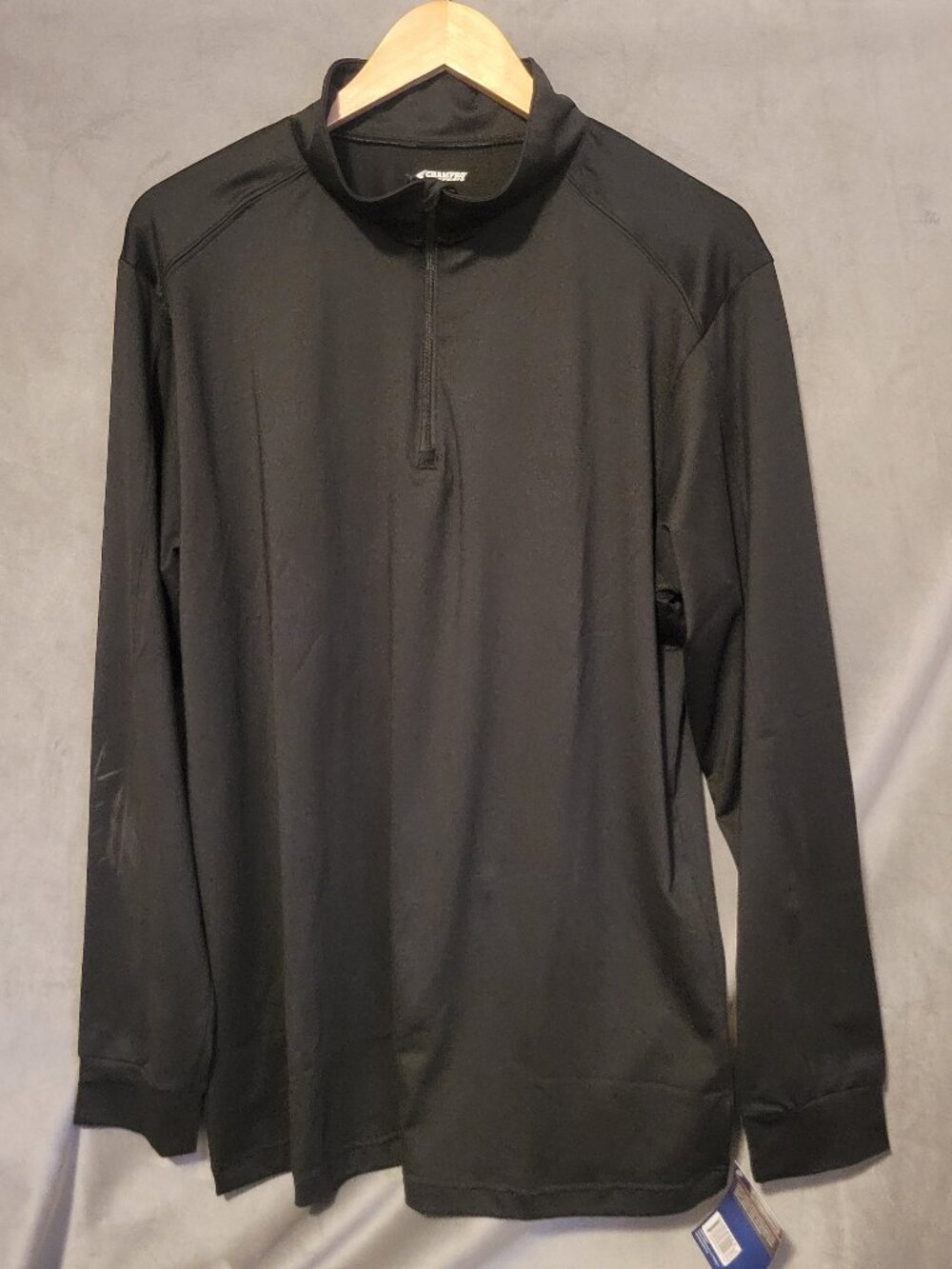 Champro 1/4 Zip Pull Over Long Sleeve Shirt Men's Medium Black NWT